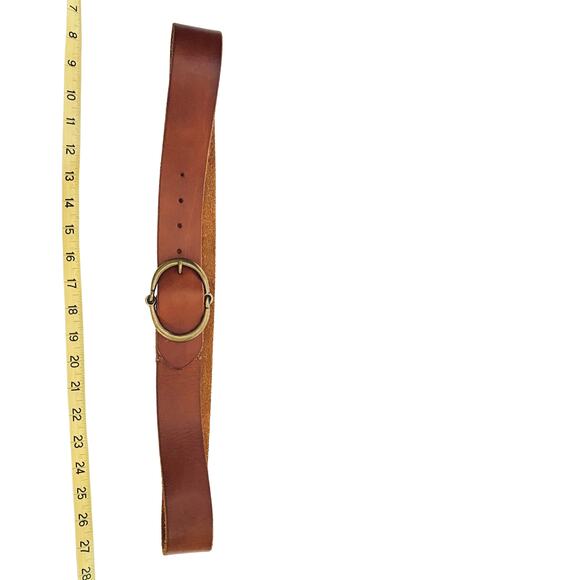 Ralph Lauren Tan Leather Belt with Brass Buckle Size 34 Classic Style main image 8